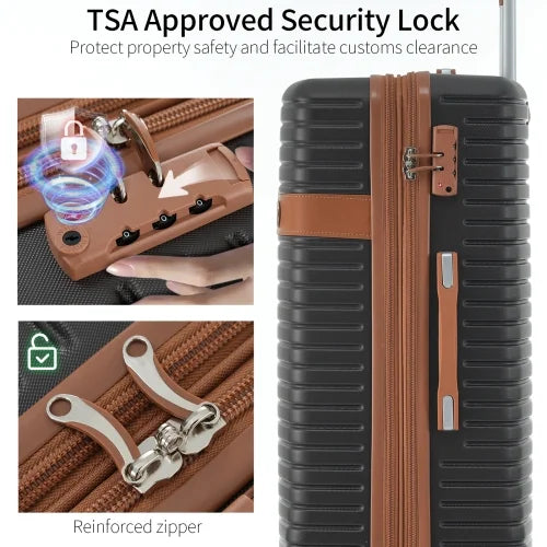 for Luggage Cubes, TSA Lightweight Expandable with Suitcase Set Travel Women 4 Set, Luggage Wheels Hard Spinner Lock, Men Shell ABS Packing Piece 4