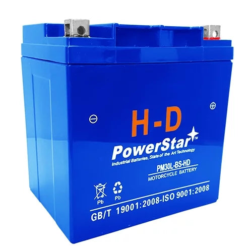 Ski CB30L-B Battery 30Ah PowerStar Sea-Doo 12V Jet Heavy-Duty for