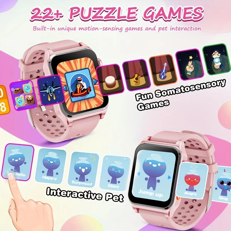 1.4-Inch (Black) Kids Tracking, Smartwatch Sports Little Reminder, Smartwatch Helper, Clock, with Alarm Life Kids Multi-Life Mingwear