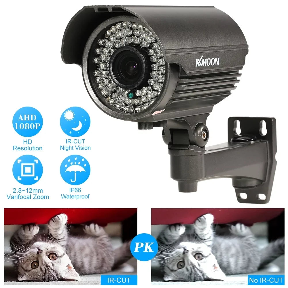 AHD CMOS Lens, System, Indoor, CCTV Weatherproof Vision, Zoom PAL Varifocal Camera, 2.0MP Analog Manual Night Andoer 1080P 1/3”