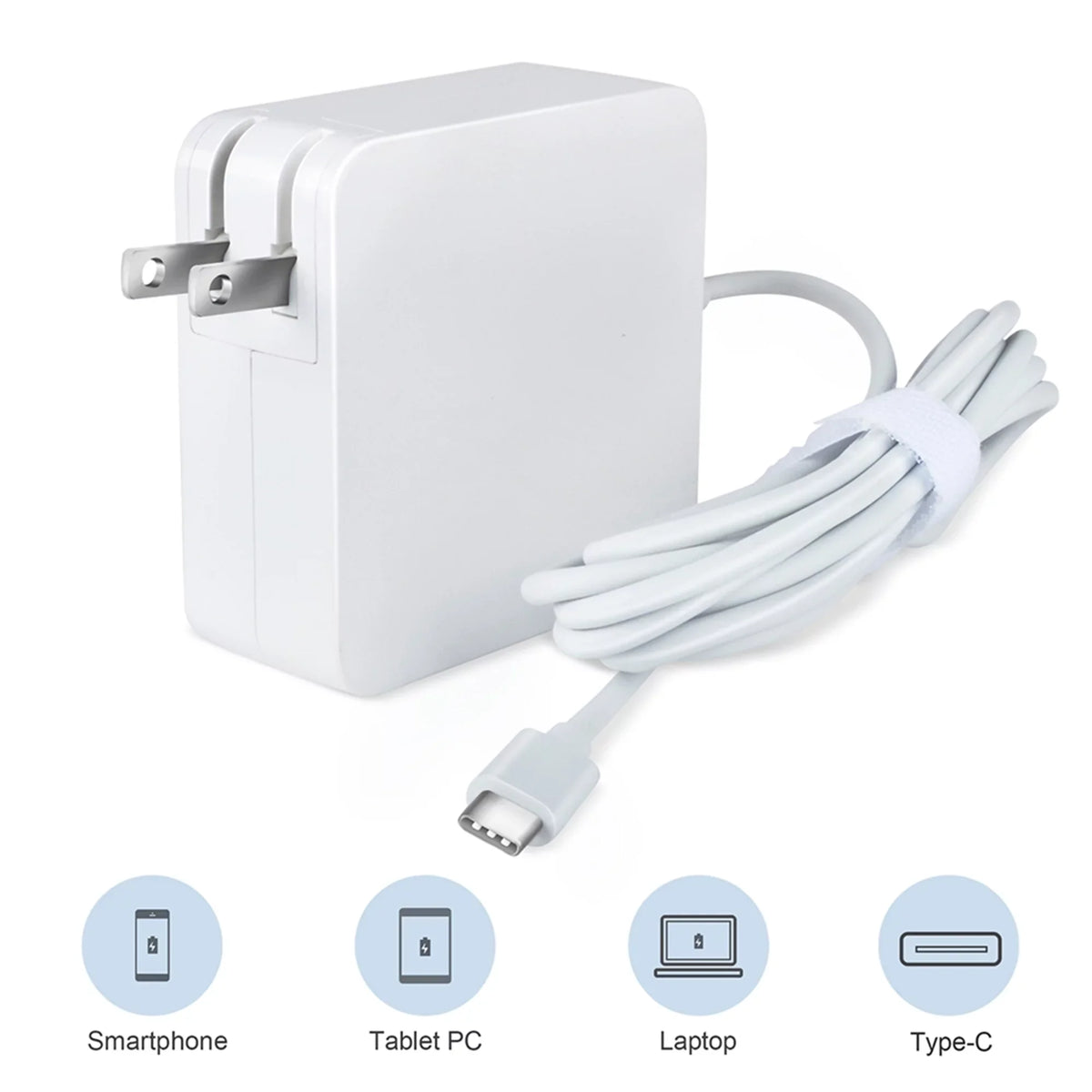 Charger 81QC Adapter Compatible Lenovo Chromebook White for Replacement 300e MTK 2nd KONKIN Gen Type-C AC BOO Type 65W