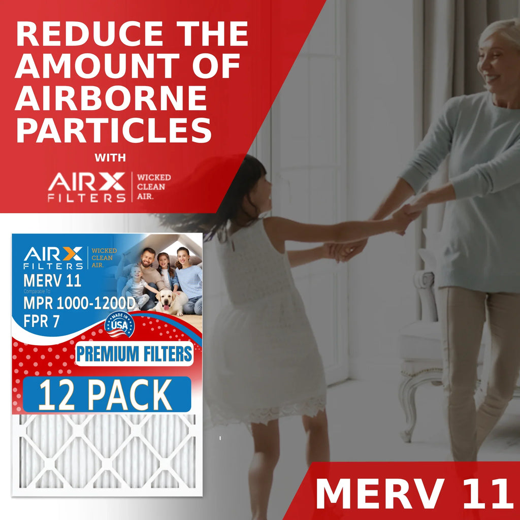 in Made of 11 USA AIR. & - Comparable MERV 7 FILTERS Air 12x12x1 MPR 12 Filters MPR AIRX to Rating, Filter Furnace FPR 1200 Pack WICKED CLEAN 1000, by