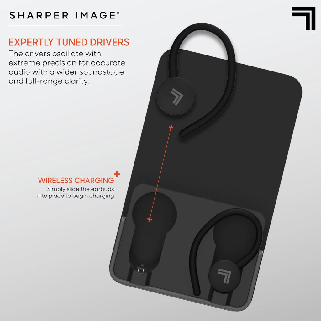 Black Wireless Qi Image® Case, Earbuds Sport Sharper Charging True Bluetooth SoundHaven® with