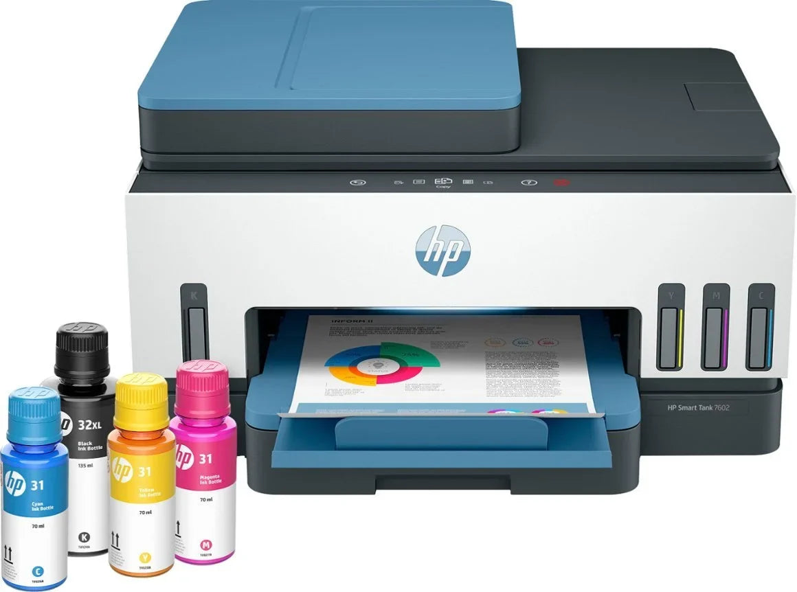 of Tank Supertank with All-In-One 2 Printer Blue Smart Inkjet Surf Wireless to - Dark 7602 up Included Ink Years