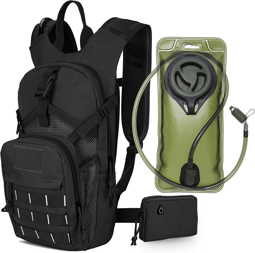 Hiking Fits Military Bag Men Women Bladder, Insulation, Thermal Running liquid Waist 2L Hydration Backpack Free Adjustable SKL Cycling Biking with Pocket Tactical liquid Pack Daypack BPA liquid for