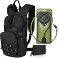 Hiking Fits Military Bag Men Women Bladder, Insulation, Thermal Running liquid Waist 2L Hydration Backpack Free Adjustable SKL Cycling Biking with Pocket Tactical liquid Pack Daypack BPA liquid for