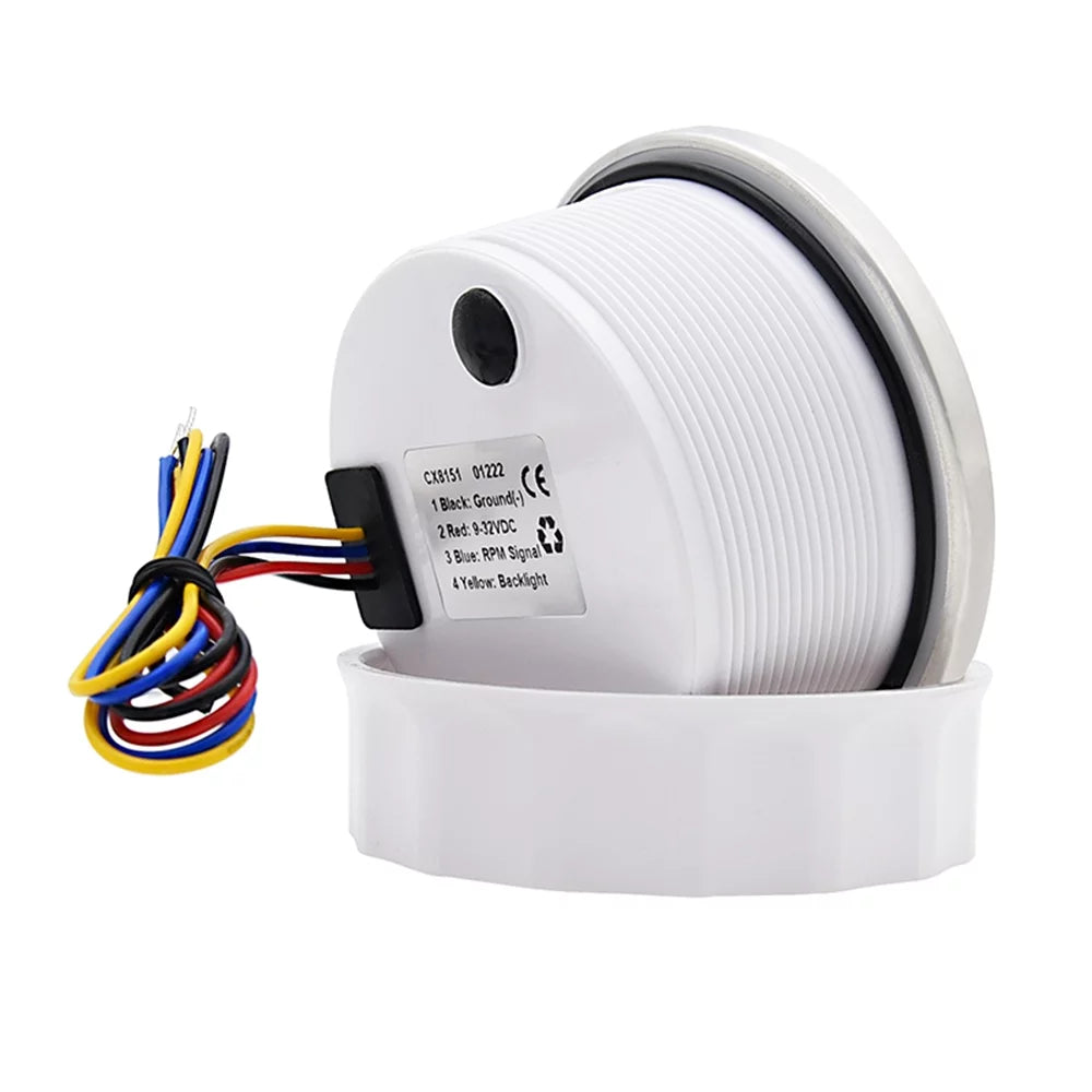 Boat Geloo Tachometer 0-7000RPM Hour 85mm Tachometer Marine Waterproof Meter Gauge