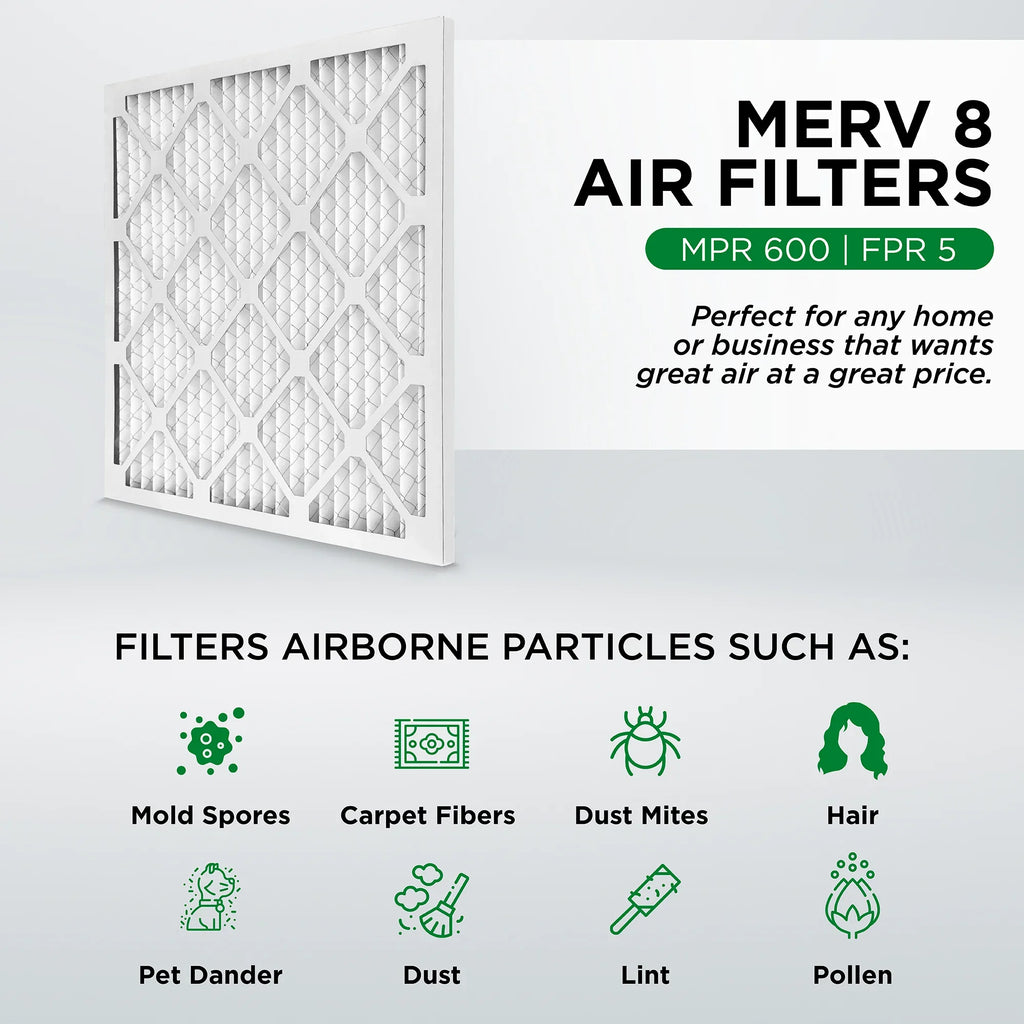 12. of Filters. 15-1/2 Pamlico Case Air x AC MERV Air 8 16x25x1 Furnace Pleated 24-1/2 Actual x 3/4 dimension: