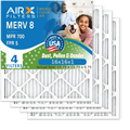 Electrostatic Conditioner by & Pack Air AIR. 16x16x1 16x16x1 AC AIRX 4 8 Premium to MPR USA 700 Filters WICKED FPR Filter Made Pleated Furnace CLEAN 5 Filter HVAC Comparable Air FILTERS MERV