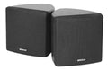by Rockville Black Brackets Wall of Pair 3.5" Cube Speakers+Swivel Home Theater