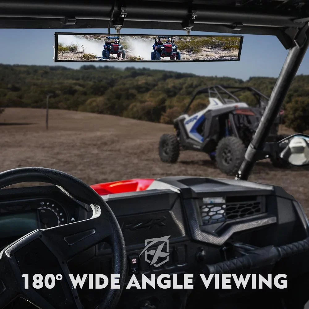 View LED 1.75"-2" UTV Rollbars Xprite Rear 17.5" Lights Integrated W/ Fits Mirror Curved