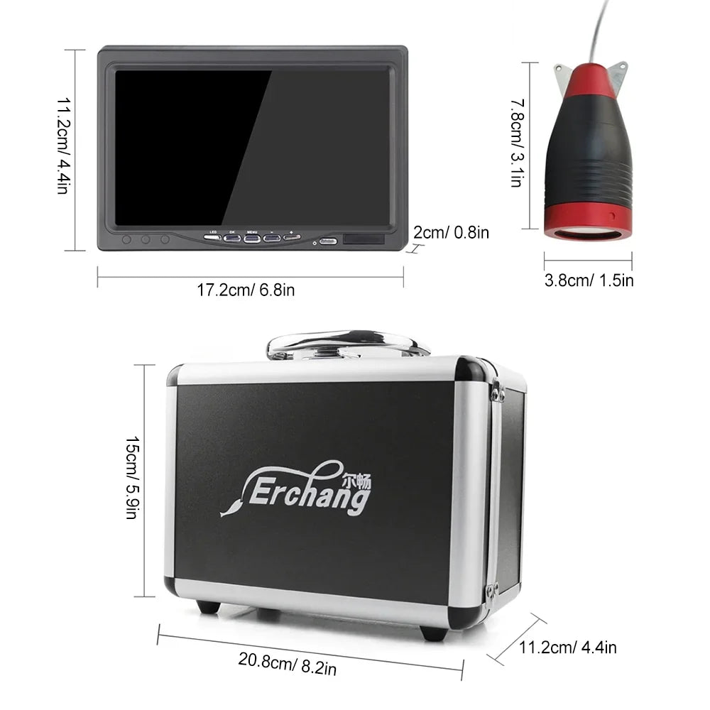 '- Underwater Monitor with for Portable Erchang Inch Camera Fishing 7 Finder Fish Fishing