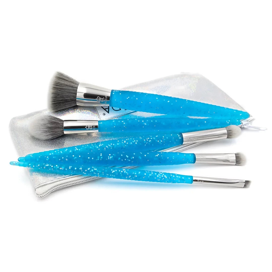Makeup Brush Moda Set, 6pc Small Accentuate, Shader, Mythical Fire Brushes Makeup Brush Crease and Blue Includes