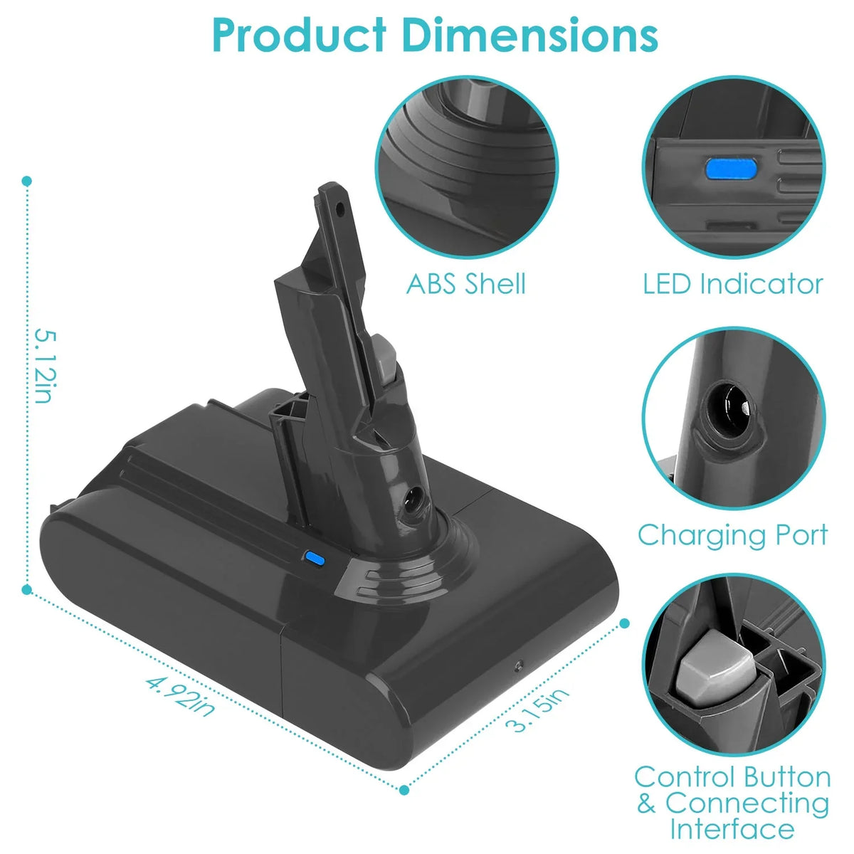 Absolute/Fluffy/Pr/Extra SV11 Dyson for iMounTEK Fit Replacement Battery V7 Battery, 4000mAh V7