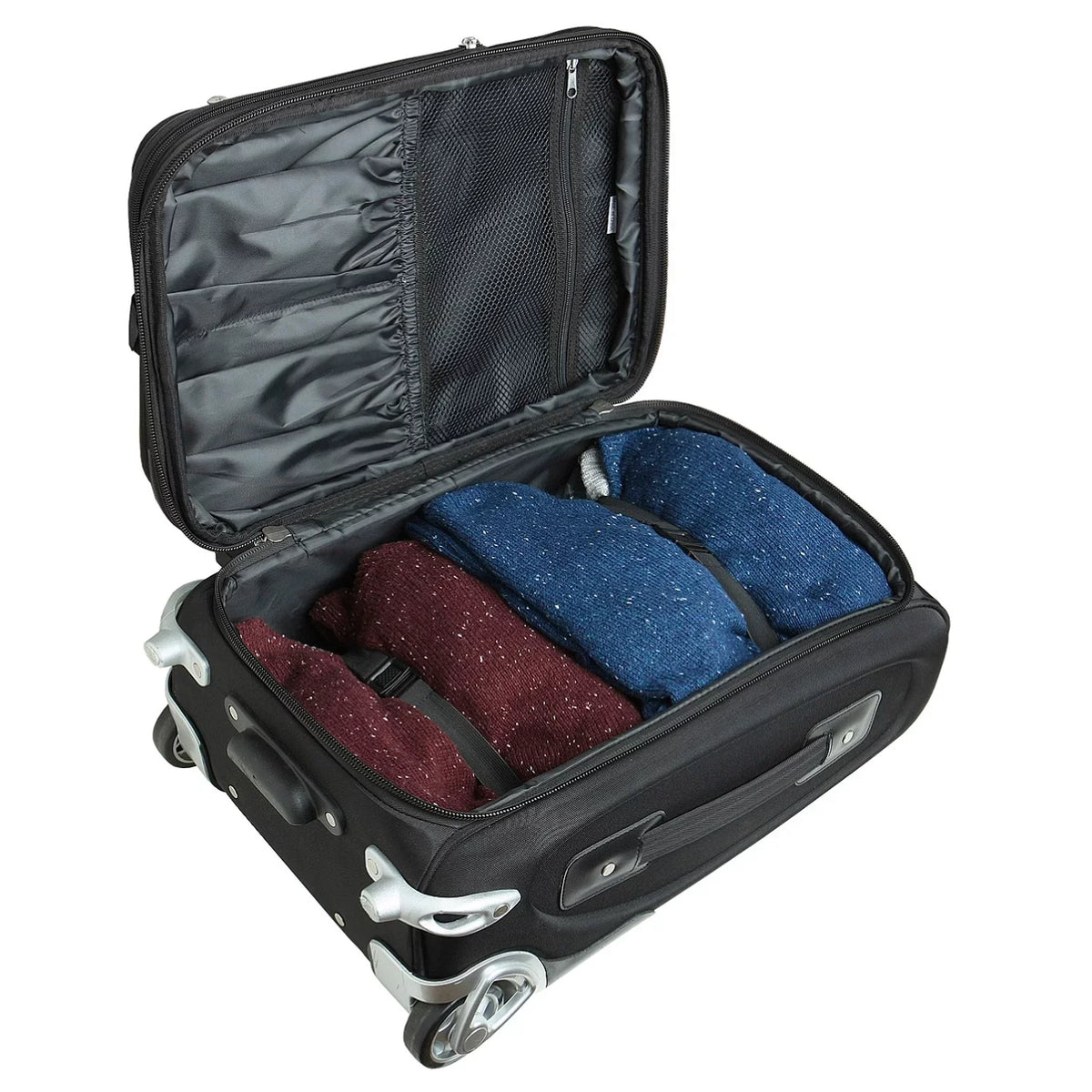 Softside 21" Carry-On Hawkeyes Iowa Suitcase Rolling MOJO