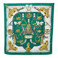 Scarf Pre-Owned Multicolor Carre Pattern Silk Tack Stirrup Hermes ETRIERS Muffler (Fair) 90 Horse HERMES Ladies Green