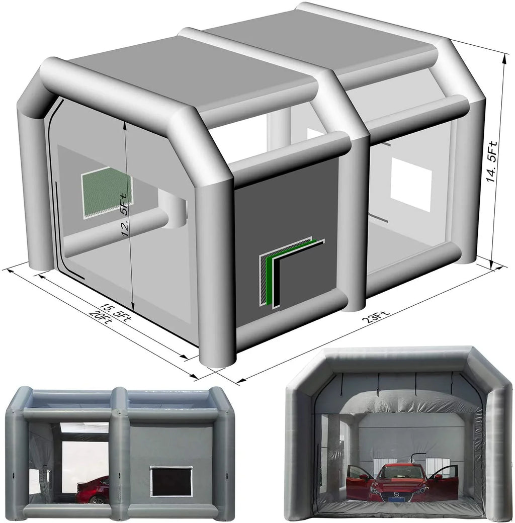 Booth with Inflatable Spray Paint Car Booth Booth Portable Sewinfla 23x20x14.5Ft Inflatable Painting Blowers Professional