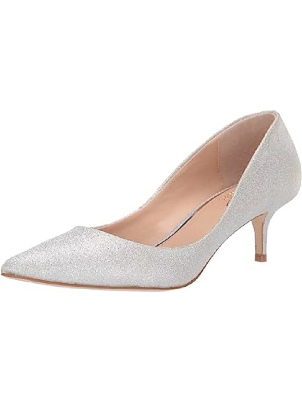 Pumps Cushioned Metallic On Womens Kitten 8 outfit Royalty Shoes Heel Silver MISCHKA Toe Pointed JEWEL Slip BADGLEY