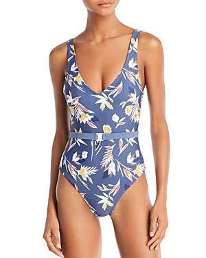 Swimsuit Vita Dolce Floral Piece (TORN) $130 One Small MSRP Matisse Belted