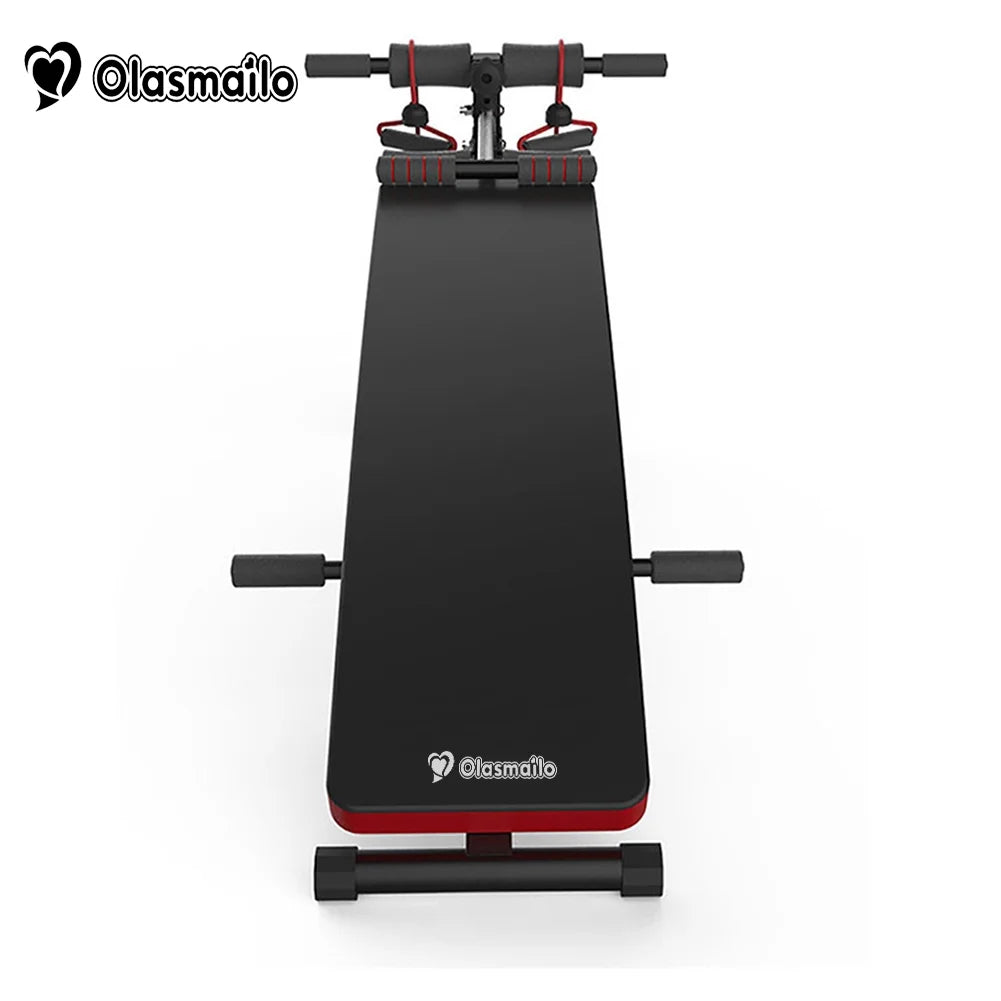 Folding Weight Adjustable Olasmailo Apparatus, Bench Capacity, with 400lbs Ropes Bench Body-training Elastic