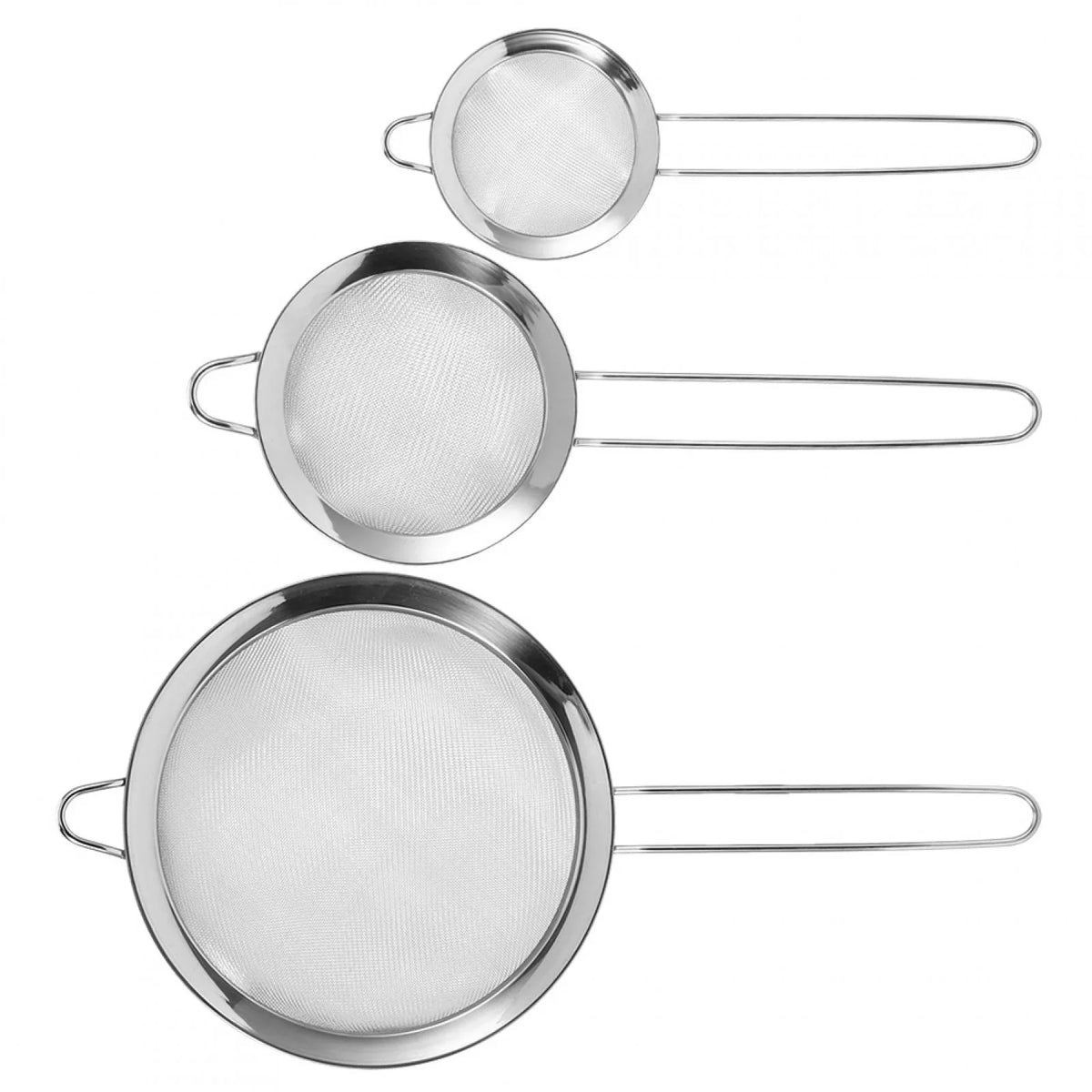 Residue Sieve Kitchen Filter Stainless Dekaim Mesh Strainer Mesh Food Flour Supplies Filter 3Pcs Filter Steel