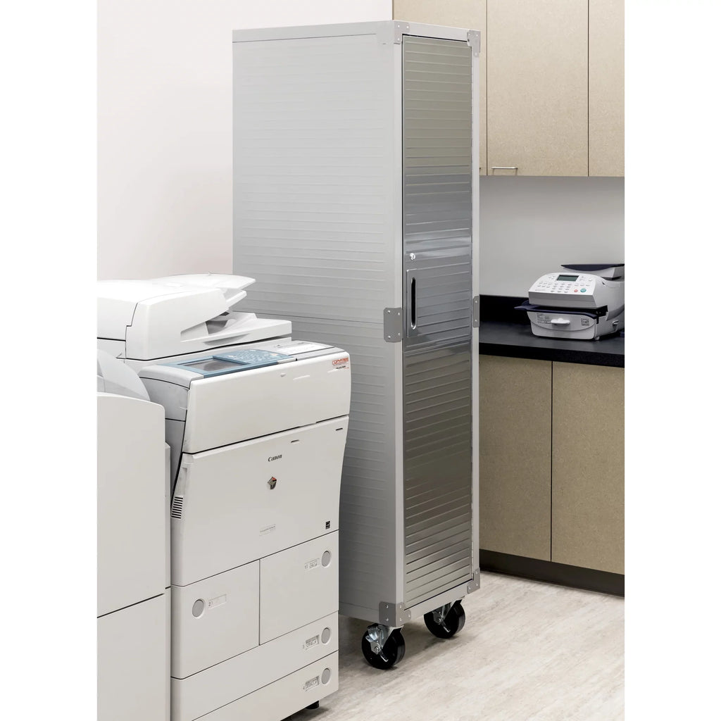 Storage 18" Cabinet, UltraHD Gray 24" x Seville Granite W 72" H, D x Locker Classics