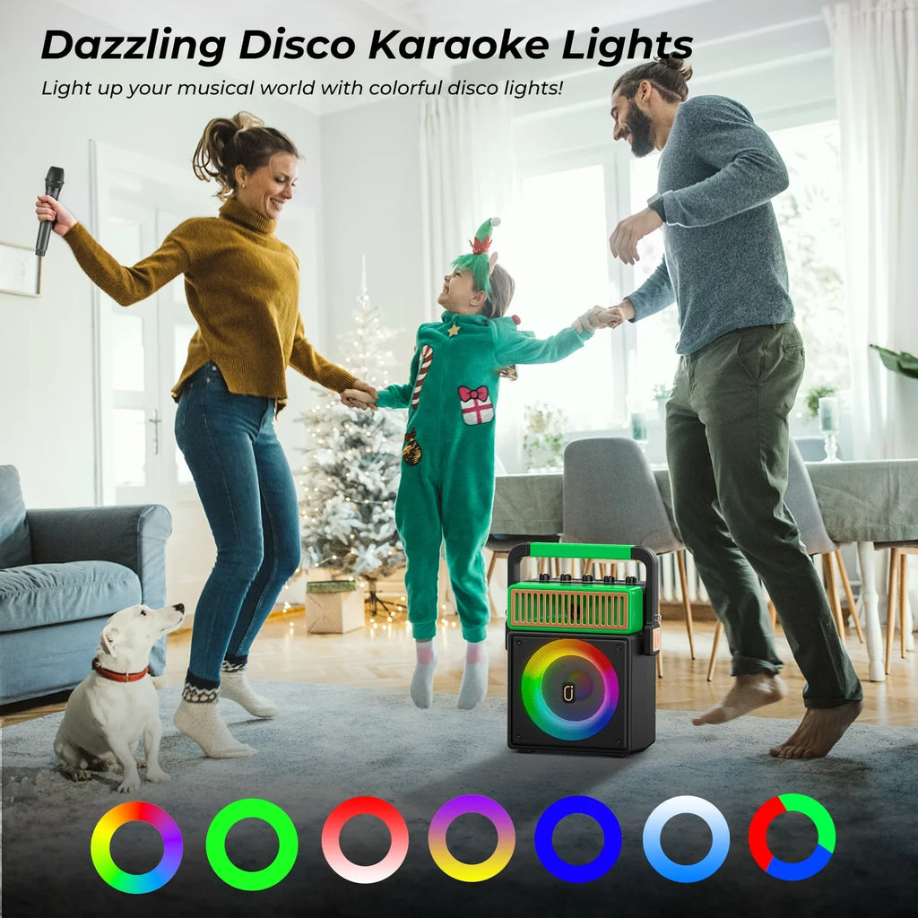 Home 2 for with Machine Machine JYX Adult Mic Karaoke Karaoke Light, Wireless Karaoke Karaoke Speaker (MS73) with Singing Bluetooth and System, Microphones, Machine