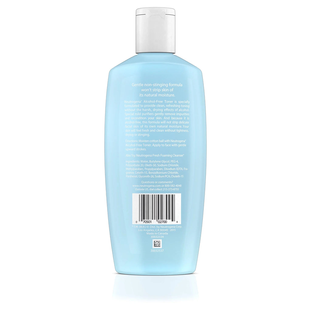 Toner, Facial with Neutrogena Hypoallergenic Alcohol-Free and Formula Oil-