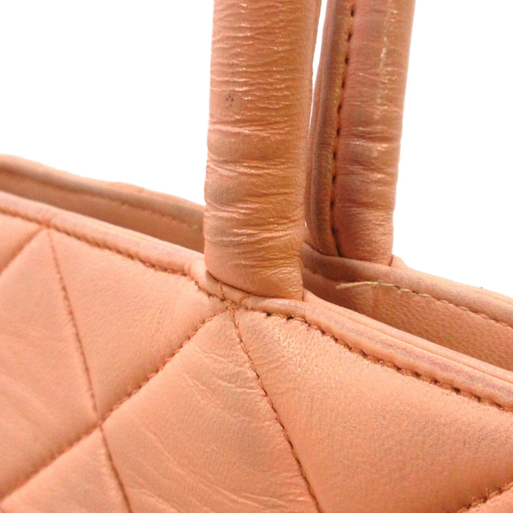 Orange Lambskin Bag Medallion Tote Tote Women Authenticated (Good) Leather Pre-Owned