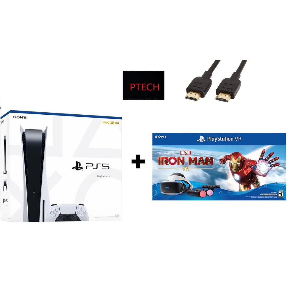 Version) VR_Bundle Bundle: (Disc Console PlayStation_VR Iron Marvel’s Holiday Gaming PlayStation 2022 PlayStation_PS5 + Man