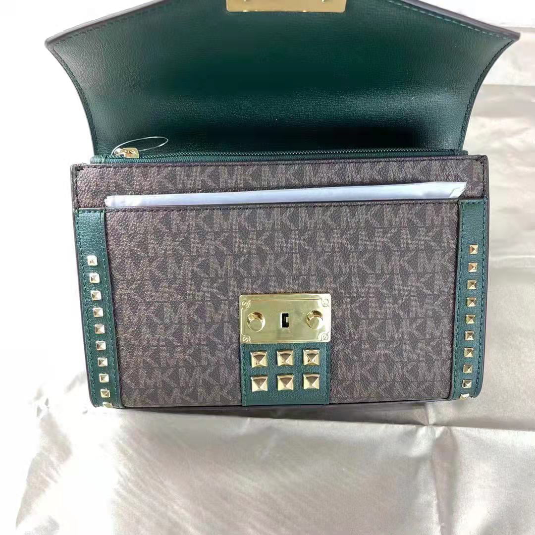 Flap Messenger Racing Michael Green Kors In Rose Shldr Medium Bag 35F1Gx0L2B