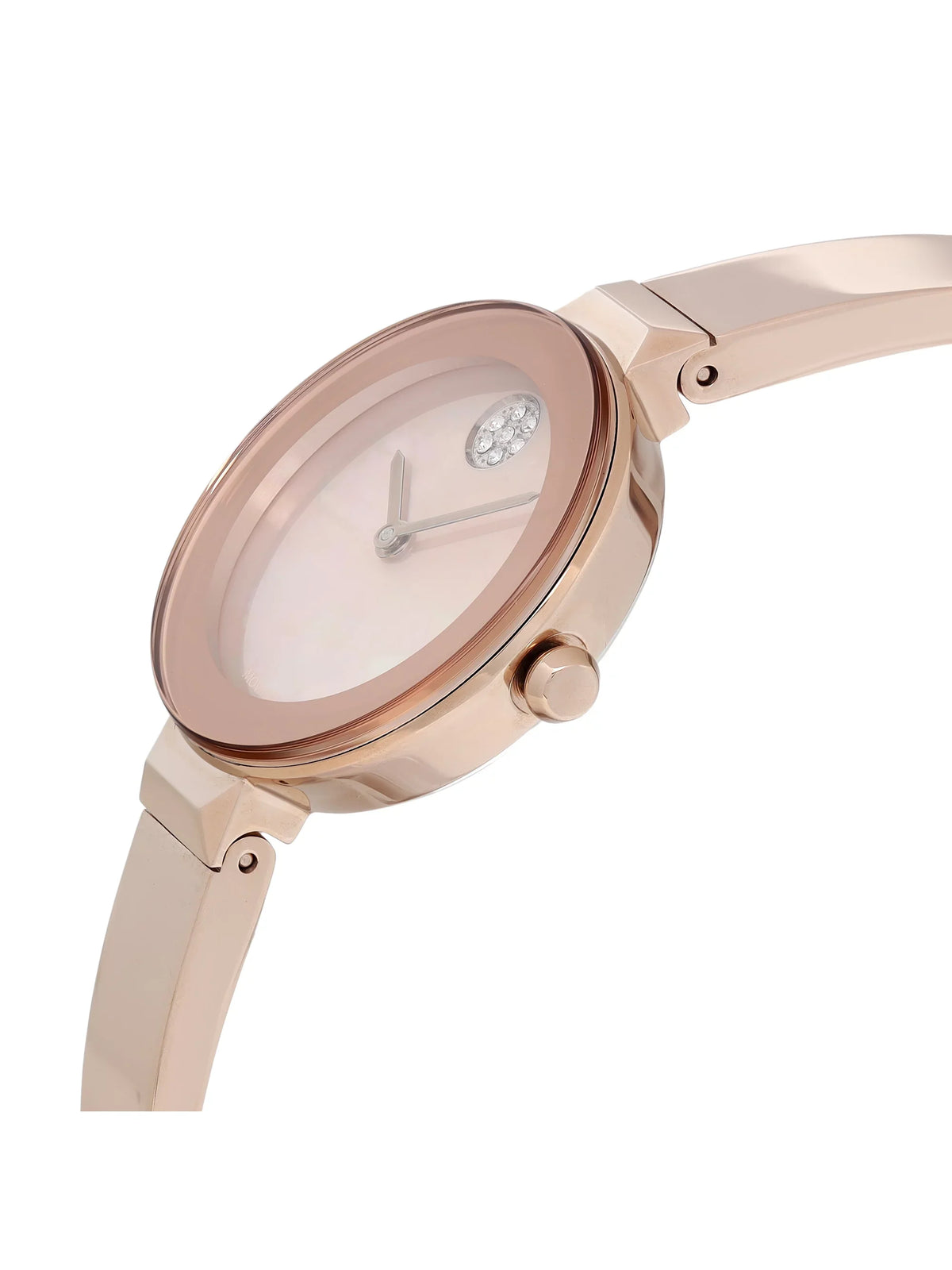Tone Dial 3600628 Quartz Gold Bold Movado Watch 28mm Steel MOP Ladies Rose