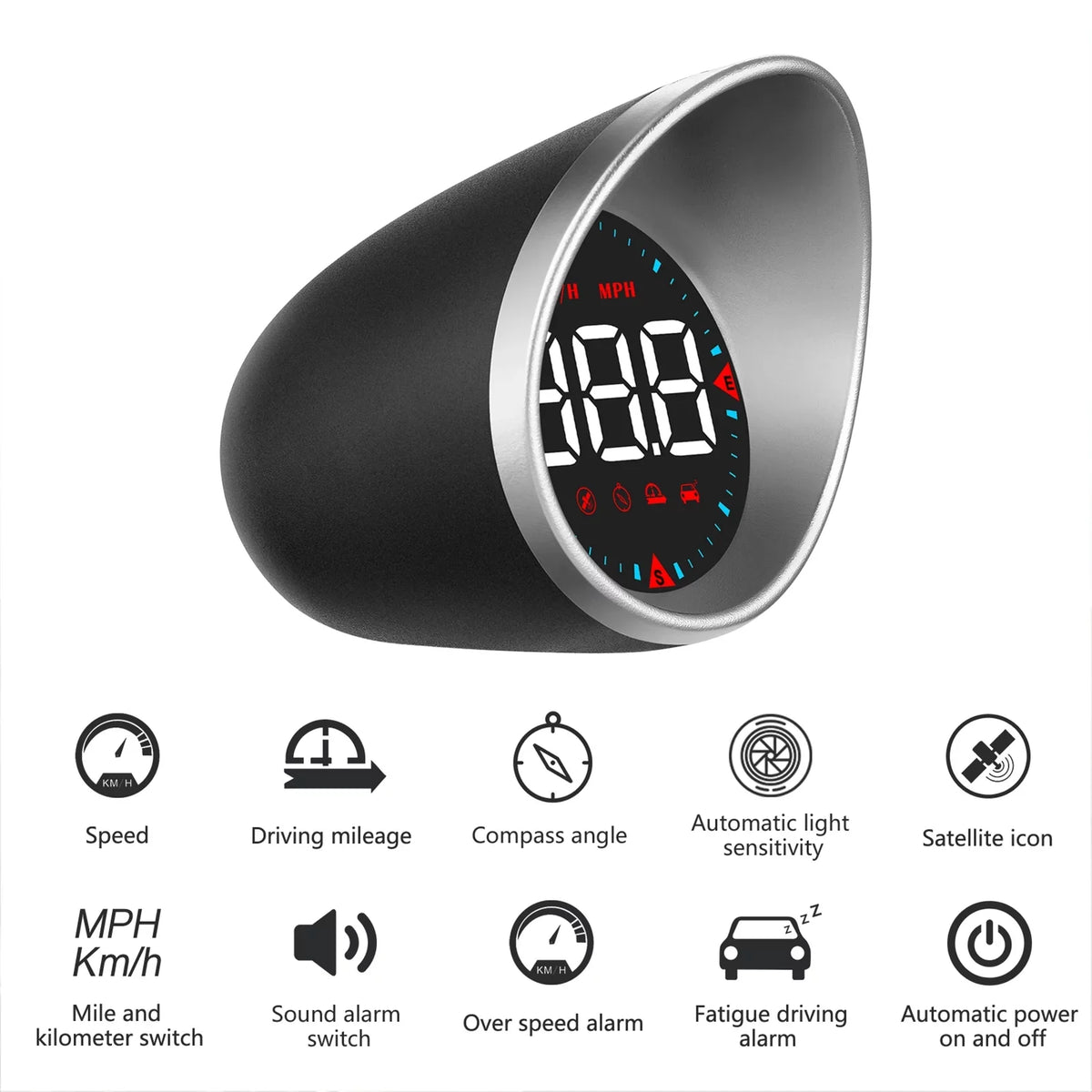 Car Car Fatigue Overspeed Speedometer Compass Driving Angle, Mileage, Head-up Display Display Htovila Driving Digital and