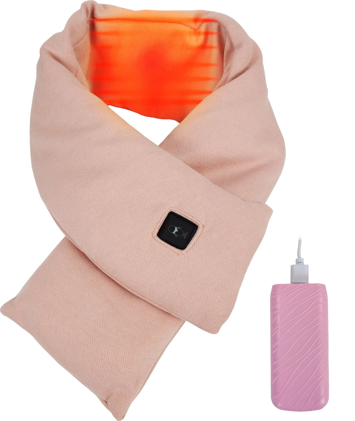 neck for and Zillywood heated rechargeable Battery Electric scarf scarf. men. heated scarf winter. women winter operated for heated neck (PINK)