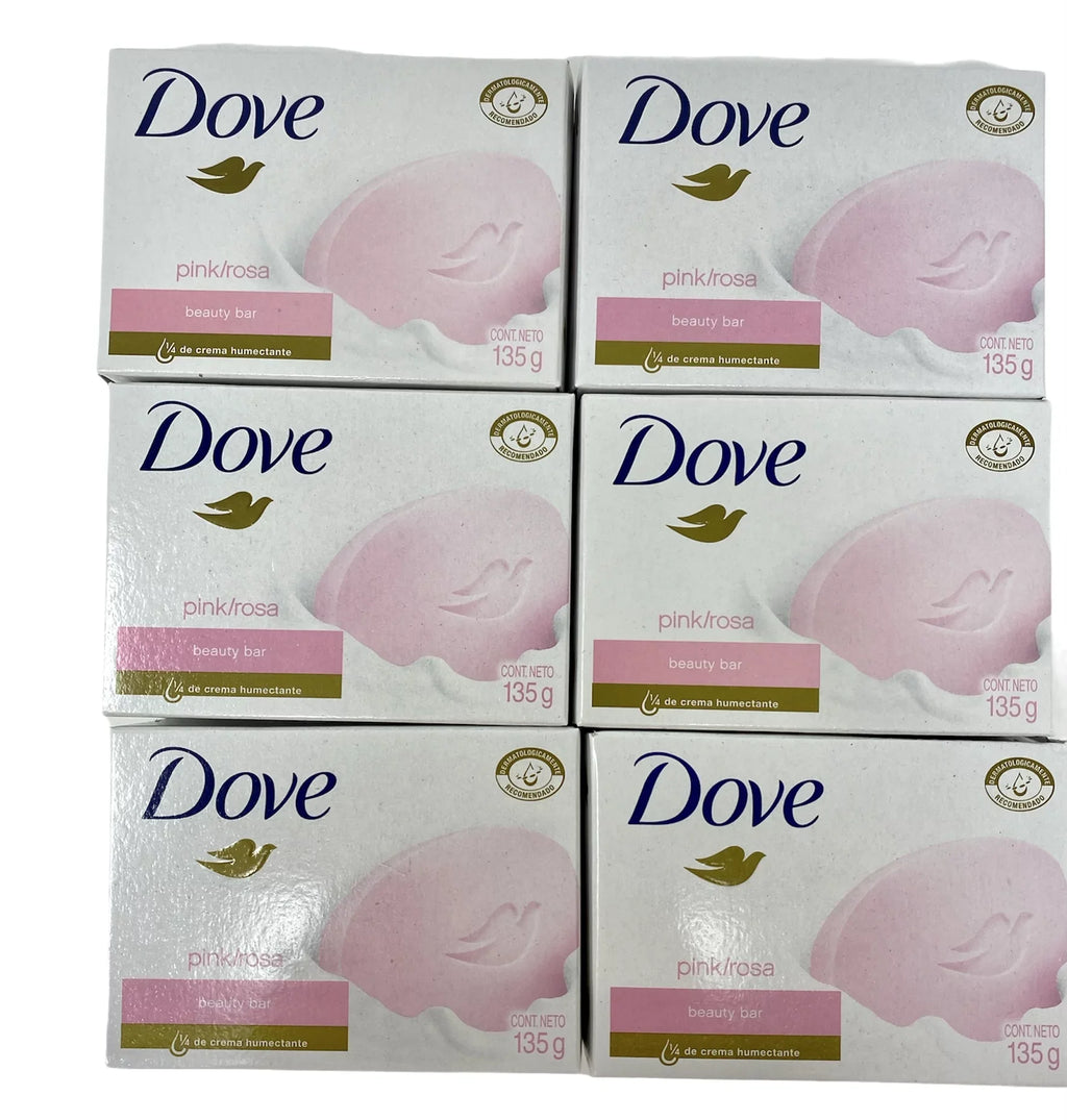 Pink, 6 Cream, Beauty Dove Pack 1/4 Bar 4.75 Moisturizing Cream oz Of