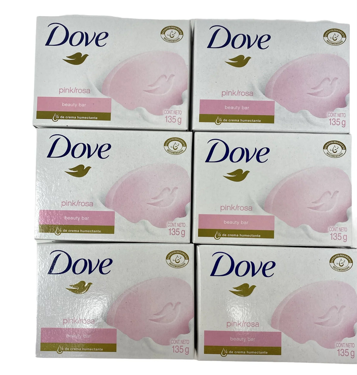 Pink, 6 Cream, Beauty Dove Pack 1/4 Bar 4.75 Moisturizing Cream oz Of