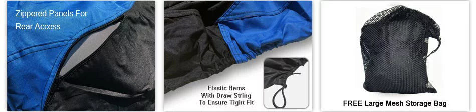 Ski And Ski Bag All 2003-2004 - And - Trailerable Jet Rays, Rain, UV Sun, - For Jet Storage Protects KAWASAKI / More! - climate STX-12F from Color Includes Black Cover Straps Trailer BLUE Weatherproof