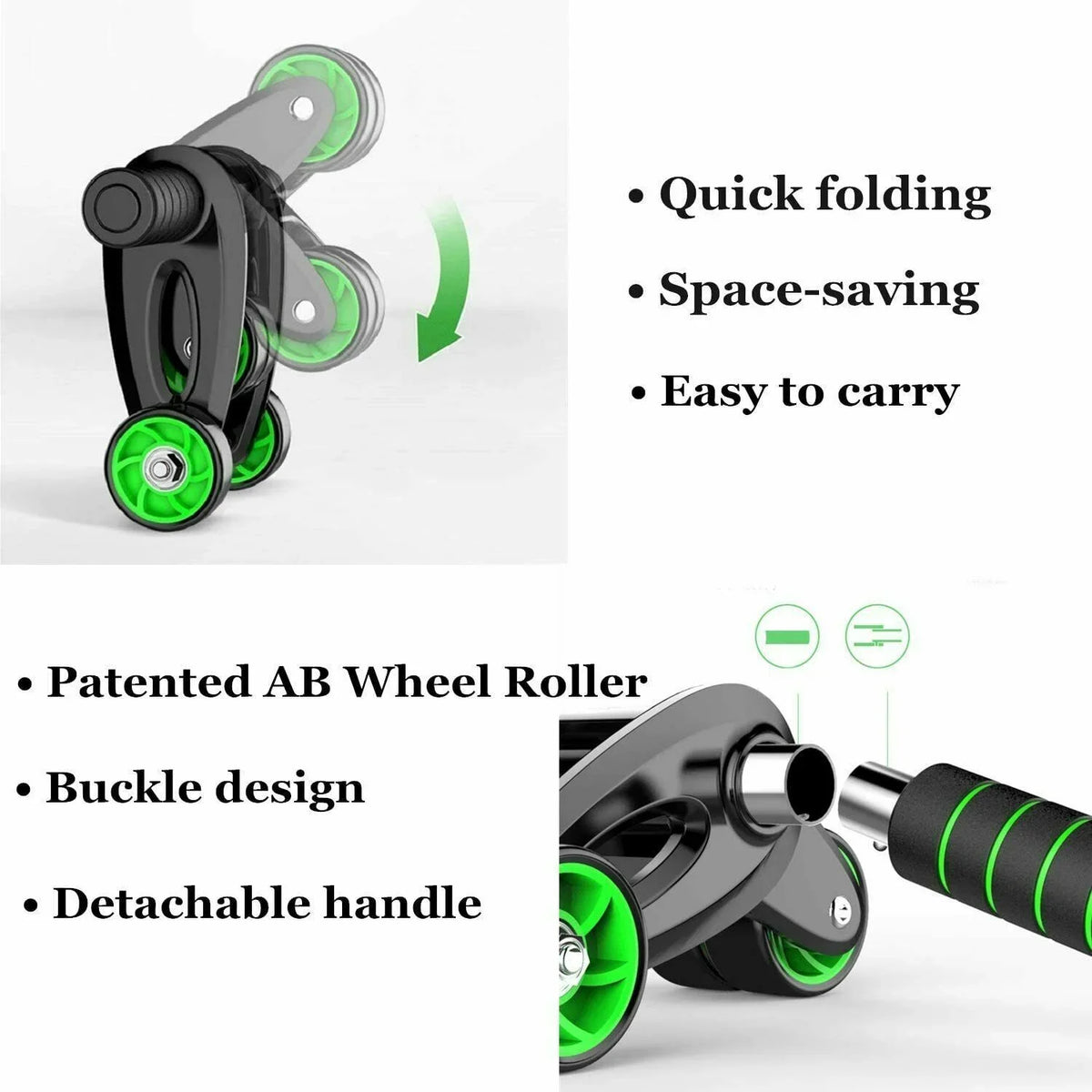 Abdominal Wheel AB Fitness Waist Mat Core Gym Exercise Knee Home Roller Workout