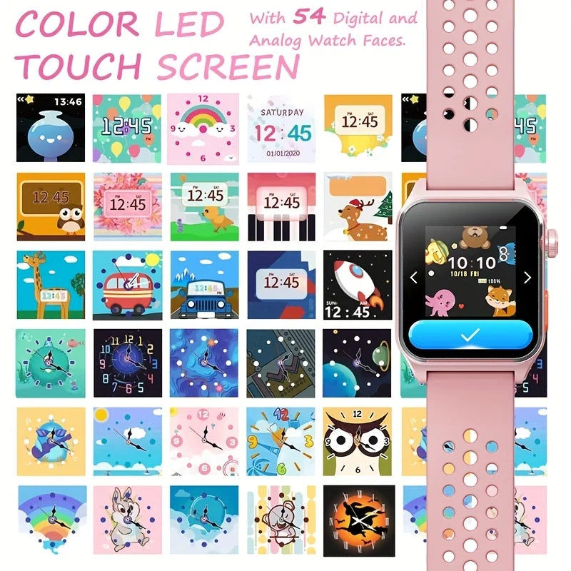 1.4-Inch (Black) Kids Tracking, Smartwatch Sports Little Reminder, Smartwatch Helper, Clock, with Alarm Life Kids Multi-Life Mingwear