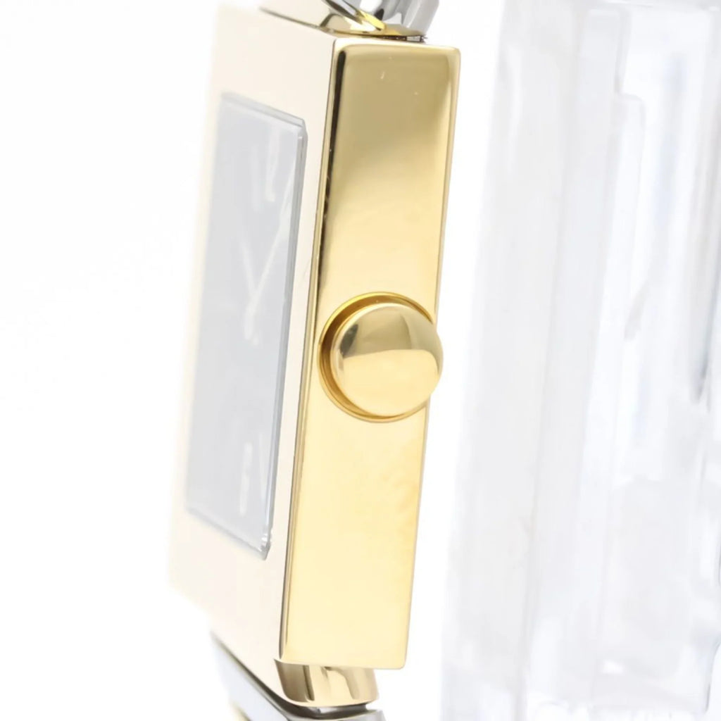 Gold Ladies Quartz BVLGARI Polished Watch (Good) 18K 2T Pre-Owned SQ22 BF552142 Steel Quadrato