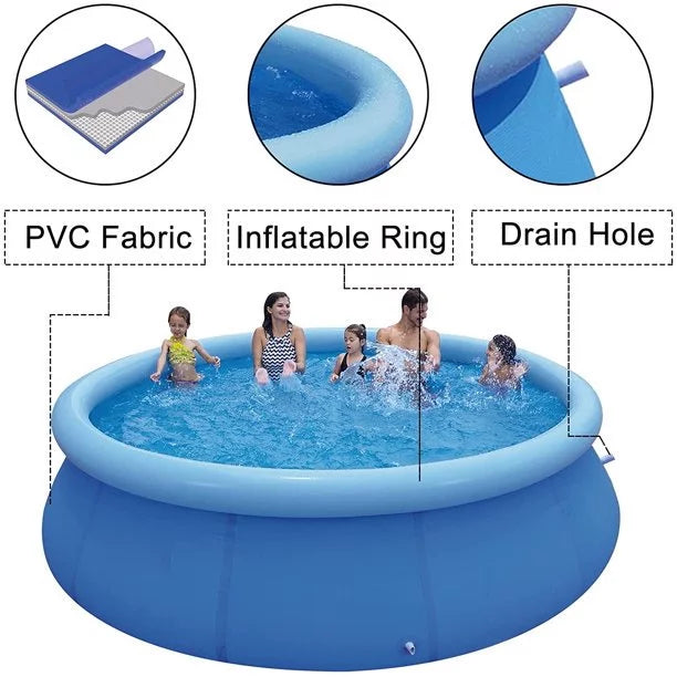 X Pump Pool Inflatable Swimming 12ft 30in Ground Included Above