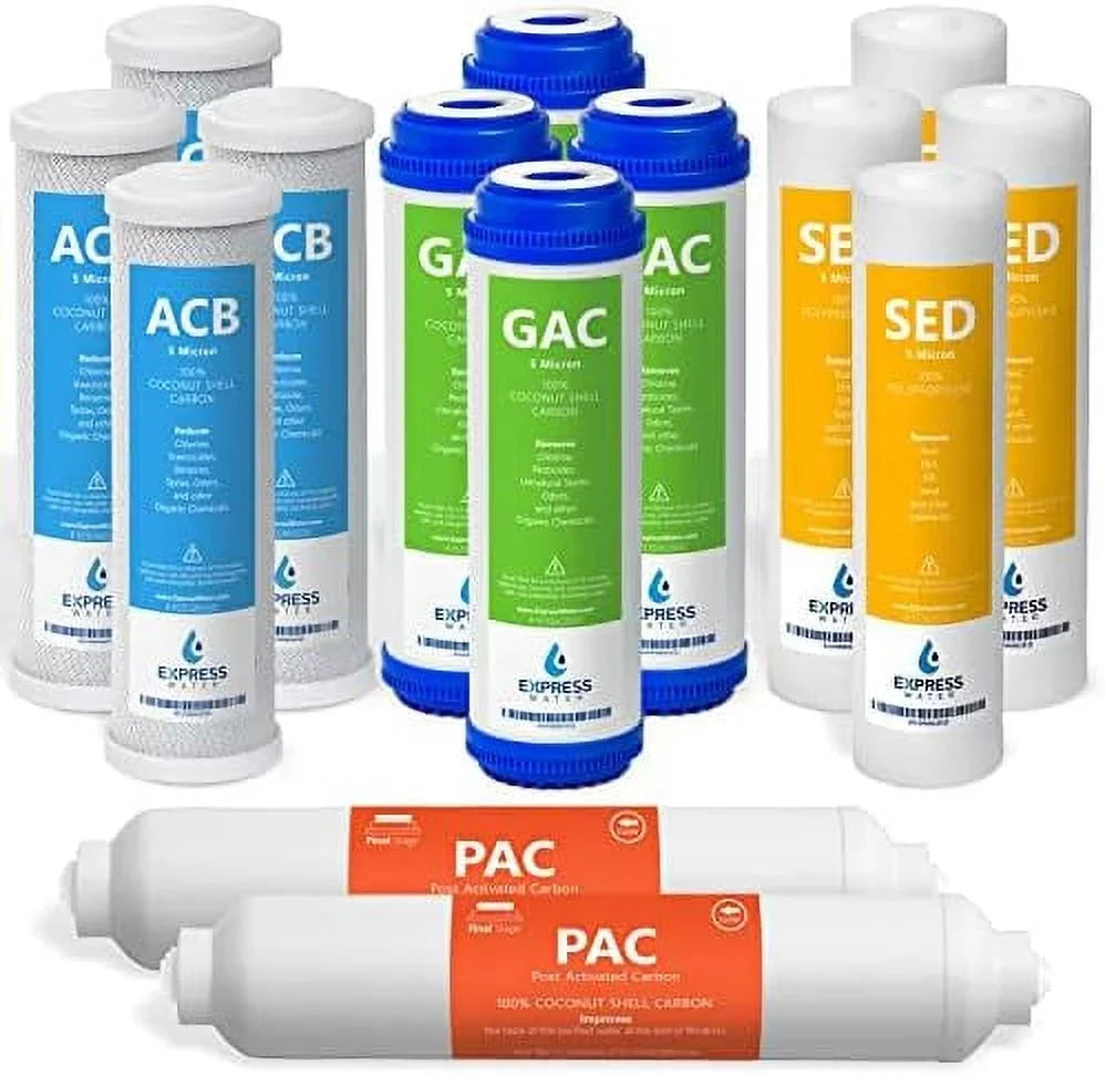 Osmosis liquid Carbon Year Set System 10 SED 14 Sediment Inch Filters, GAC, Replacement PAC Filters Filters Filter ACB, dimension Reverse Filters, 2