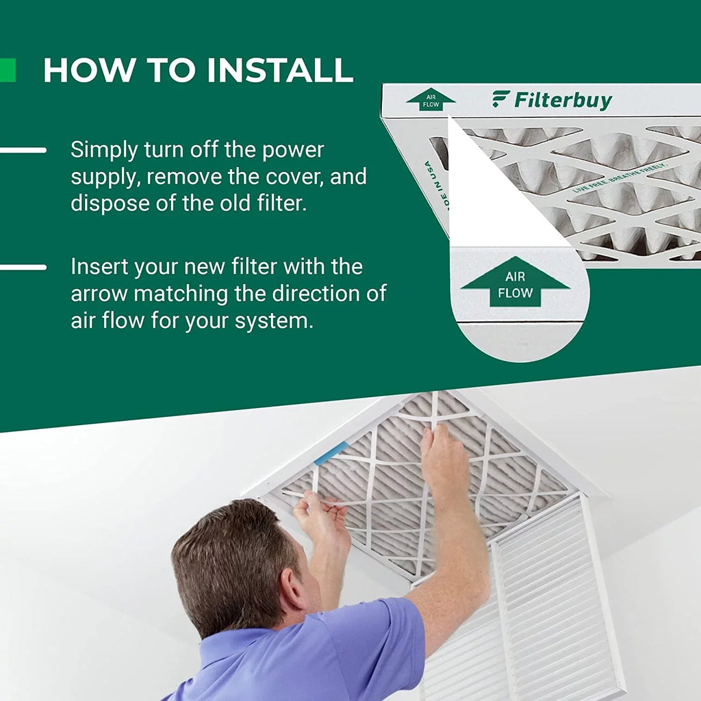 Furnace MERV AC HVAC (3-Pack) Pleated Air Filters Filterbuy 11 8x24x2