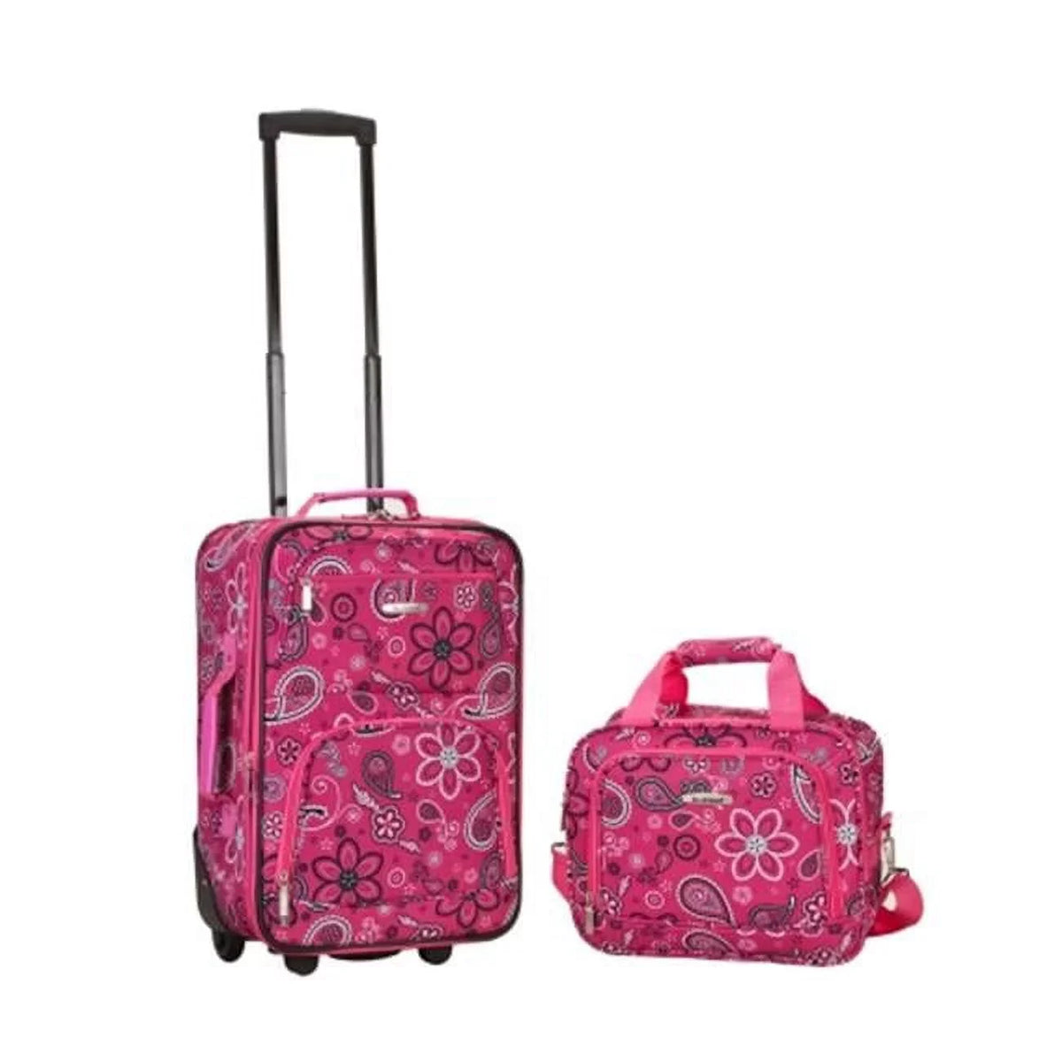 Rockland Luggage Bandana Pink Pc Set 2