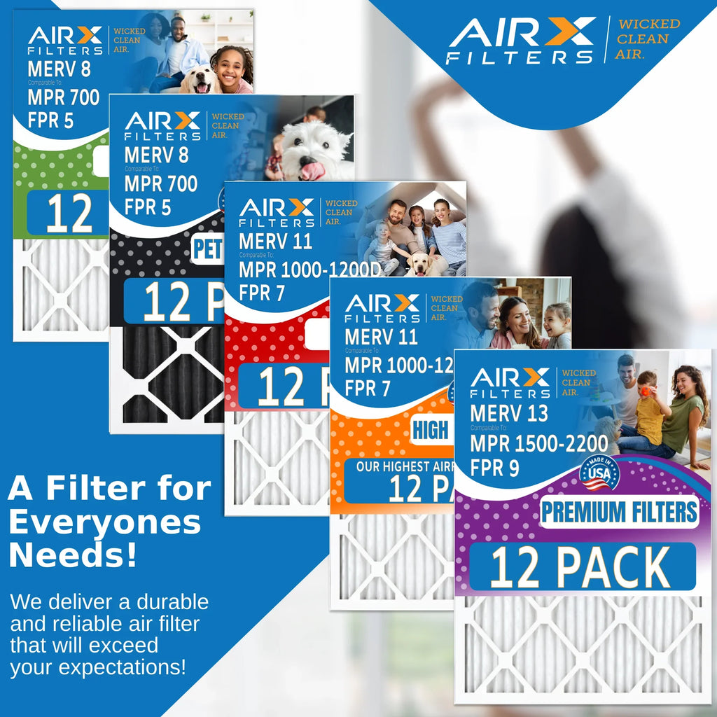 in Made of 11 USA AIR. & - Comparable MERV 7 FILTERS Air 12x12x1 MPR 12 Filters MPR AIRX to Rating, Filter Furnace FPR 1200 Pack WICKED CLEAN 1000, by