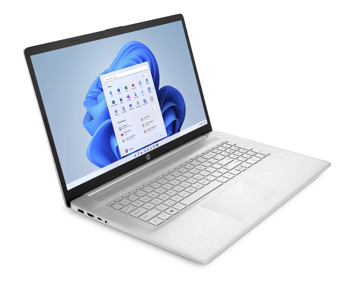 17.3" Ryzen 5 SSD RAM AMD FHD 8GB 256GB HP Silver Notebook 5500U Natural