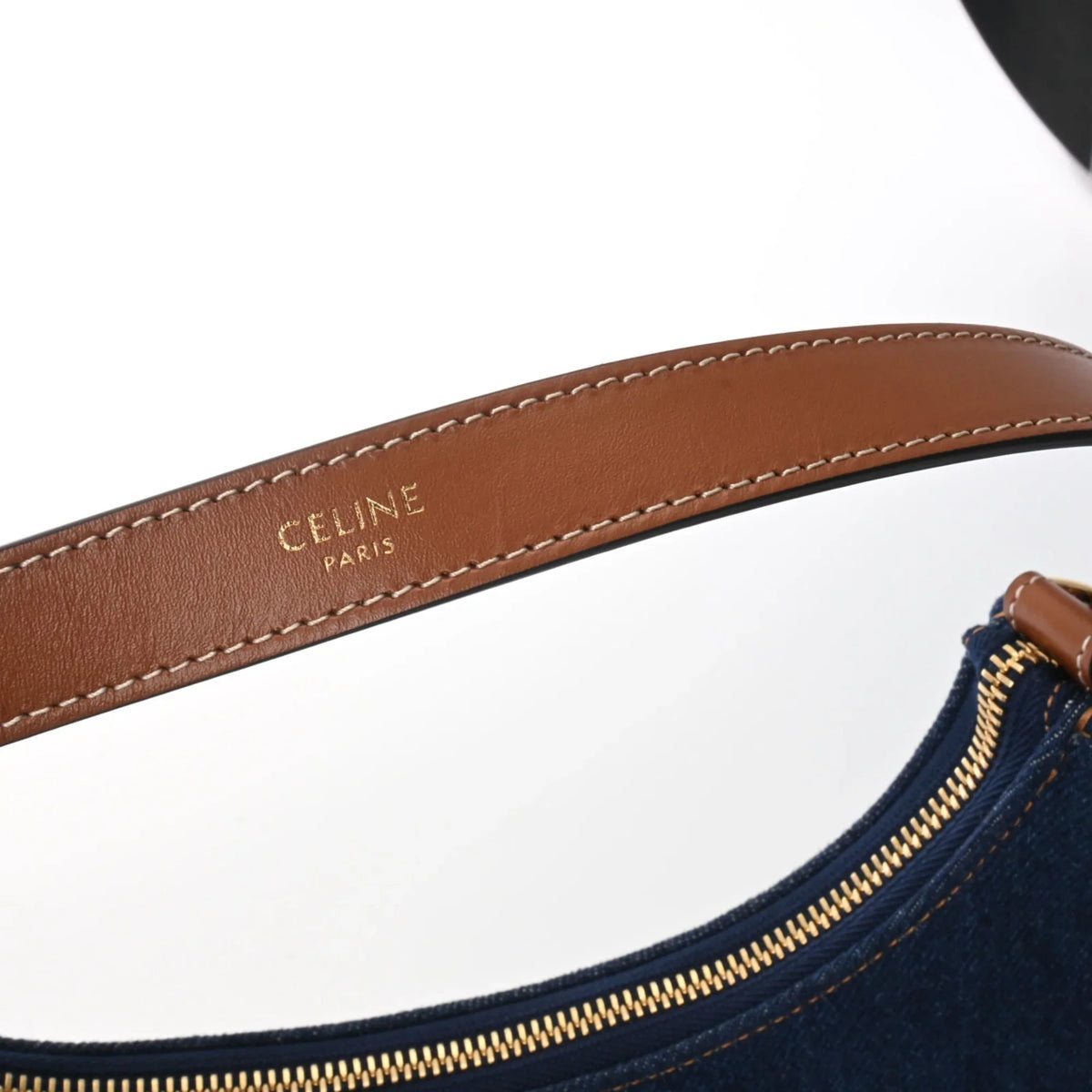 Ava Leather New) Blue 193952DKA Handbag Women's Pre-Owned CELINE Denim (Like