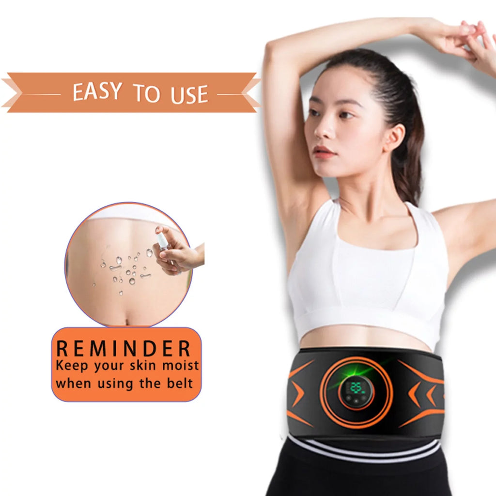 Dcenta Equipment Electric Belt Abdominal Toning Fitness Abs Trainer Abdomen Workout Slimming Massaging Belt for