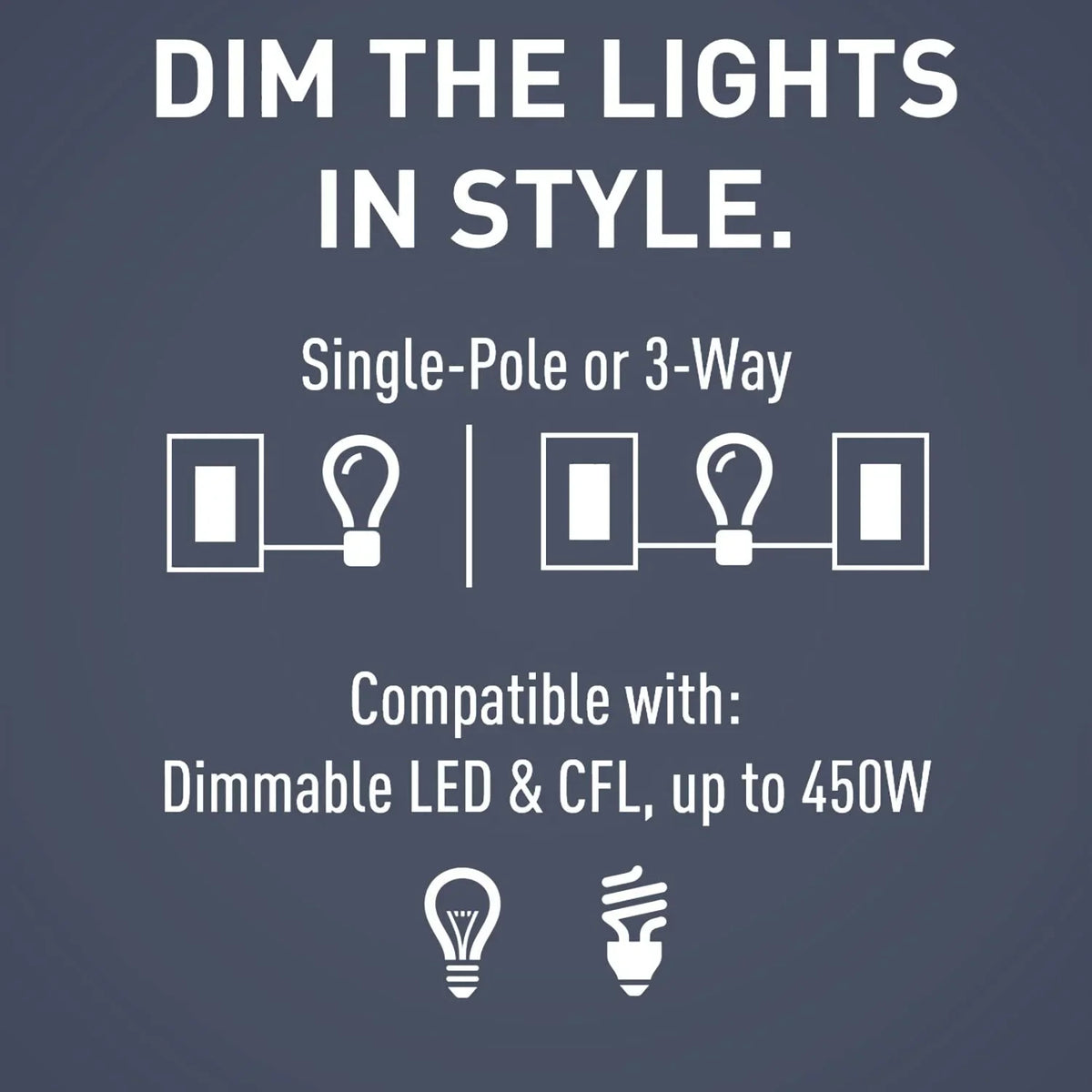 & RHCL453PTCCCV4, Tri-Color and Dimmer Rocker Paddle Way Legrand Switch, 3 Switch Dimmer Radiant Seymour Light Pole Faceplates Switch, Single 1 Count Wall Dimmer, Interchangeable - Pass