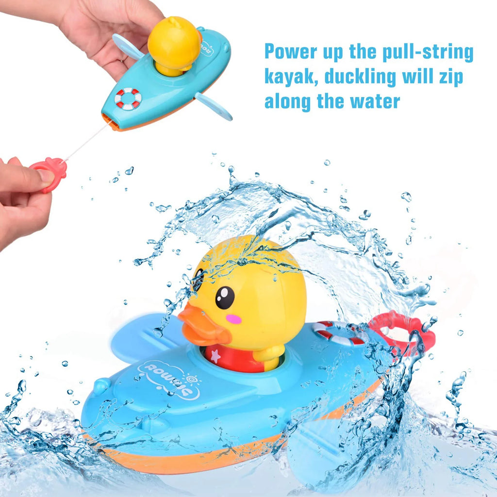 Boat, Bath Fun Toys, Gifts Fishing for Toys Bath Spray Bathtub liquid Toy, 9 Baby Little Toys Kids, Squirters, Pcs Bath for Best Duck Net, Kids